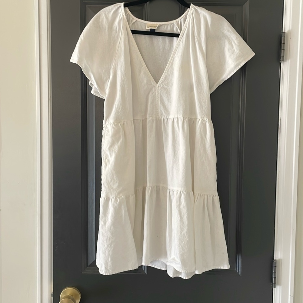 White linen dress
